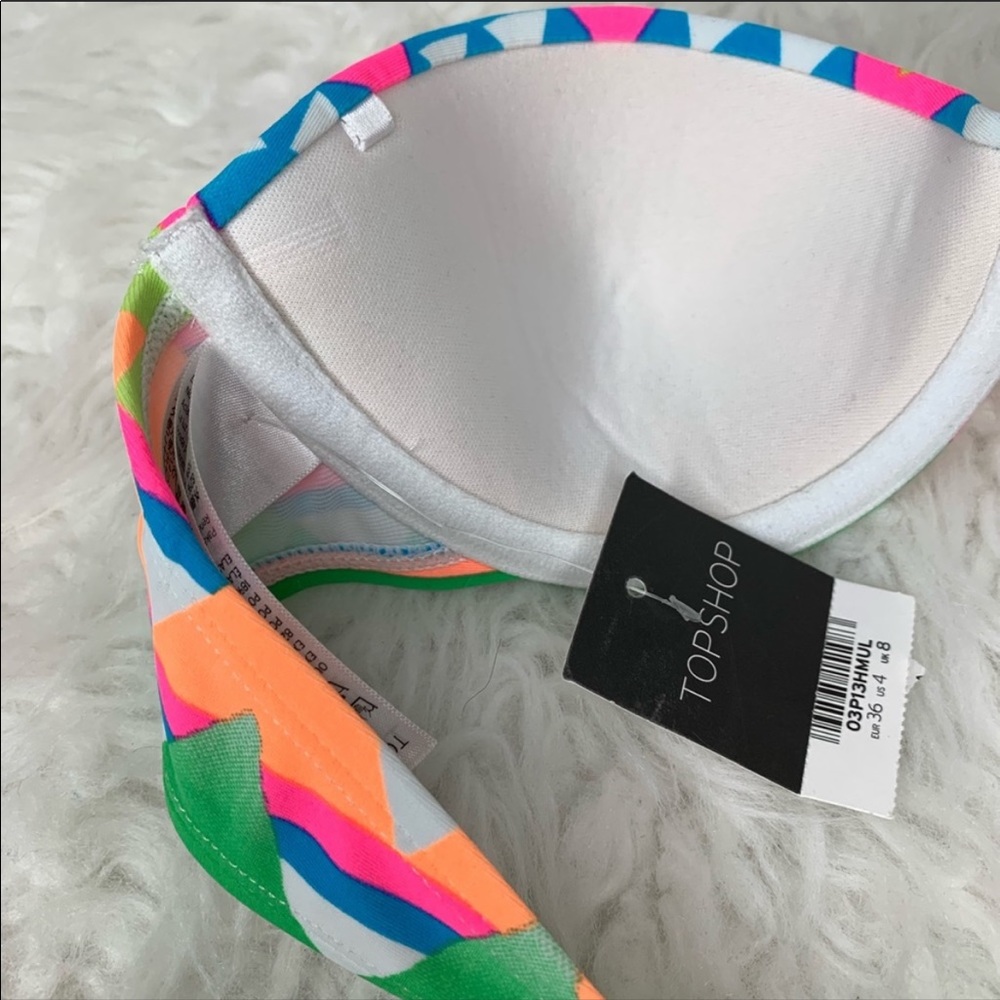 NWT Topshop Strapless Bikini Top Size 4 - Picture 5 of 6